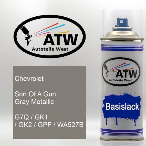 Chevrolet, Son Of A Gun Gray Metallic, G7Q / GK1 / GK2 / GPF / WA527B: 400ml Sprühdose, von ATW Autoteile West.